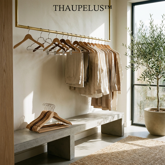 THAUPELUS™ | The "Zenith-Line" Suspended Brass & Brutalist Bench System